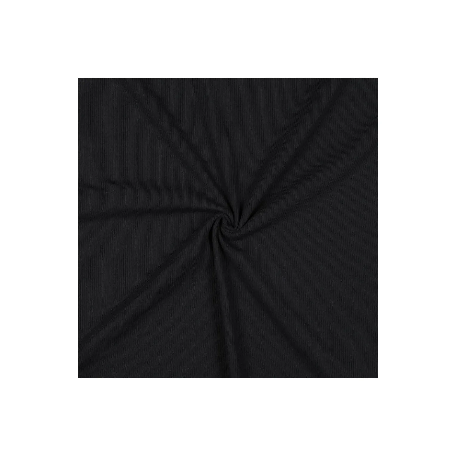 Tissu jersey côtelé - noir