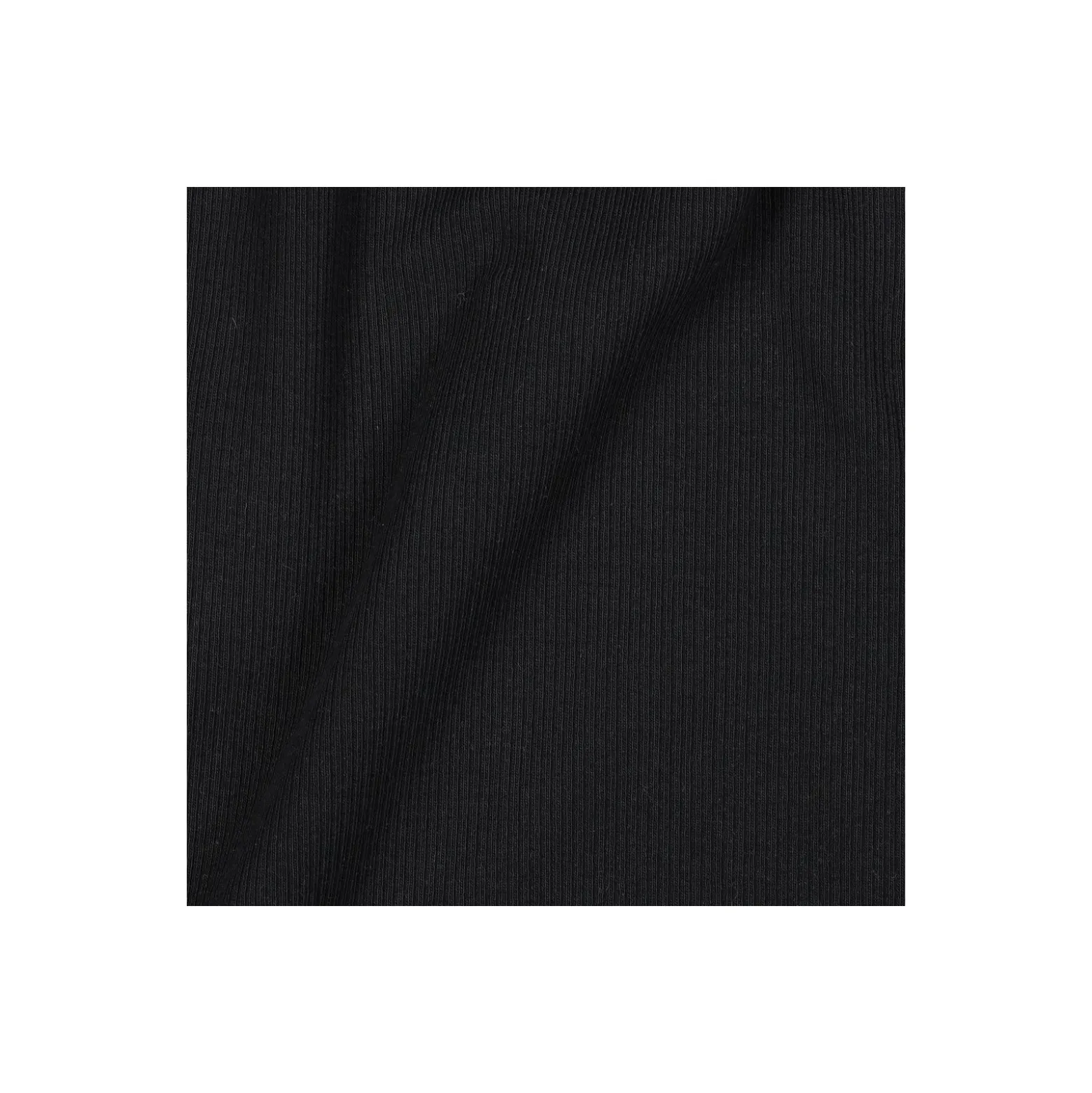 Tissu jersey côtelé - noir