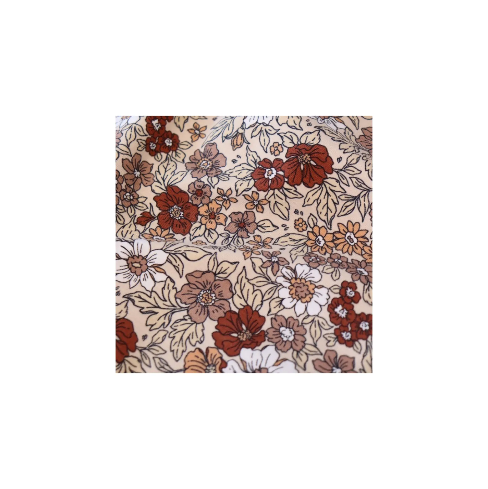 Tissu jersey Floréale - beige