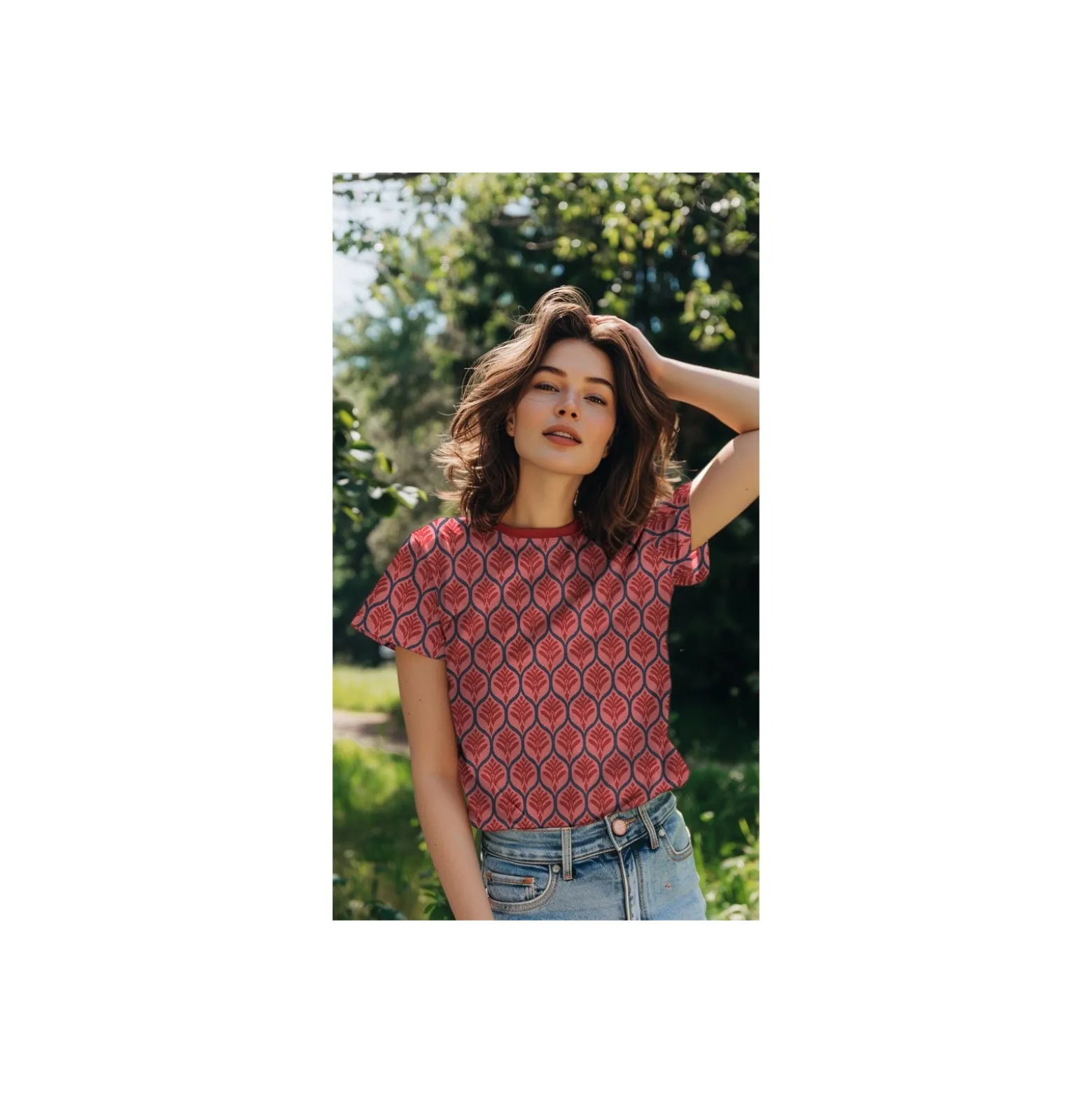 Tissu jersey Ikalia - rose