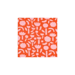 Tissu jersey Jennifer Bouron Tetris Flowers - orange
