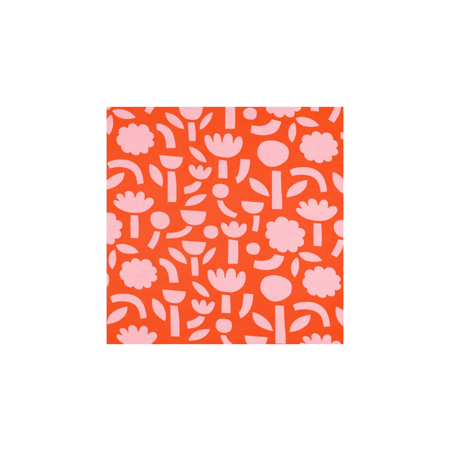 Tissu jersey Jennifer Bouron Tetris Flowers - orange