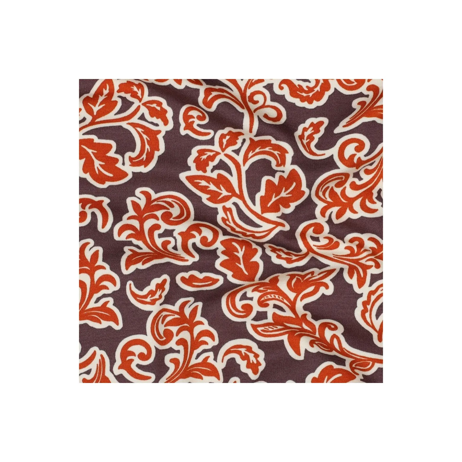 Tissu jersey milano Pommé fabrics Leaves - gris mauve