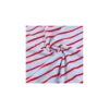 Tissu jersey éponge rayé Jim - bleu ciel / rouge