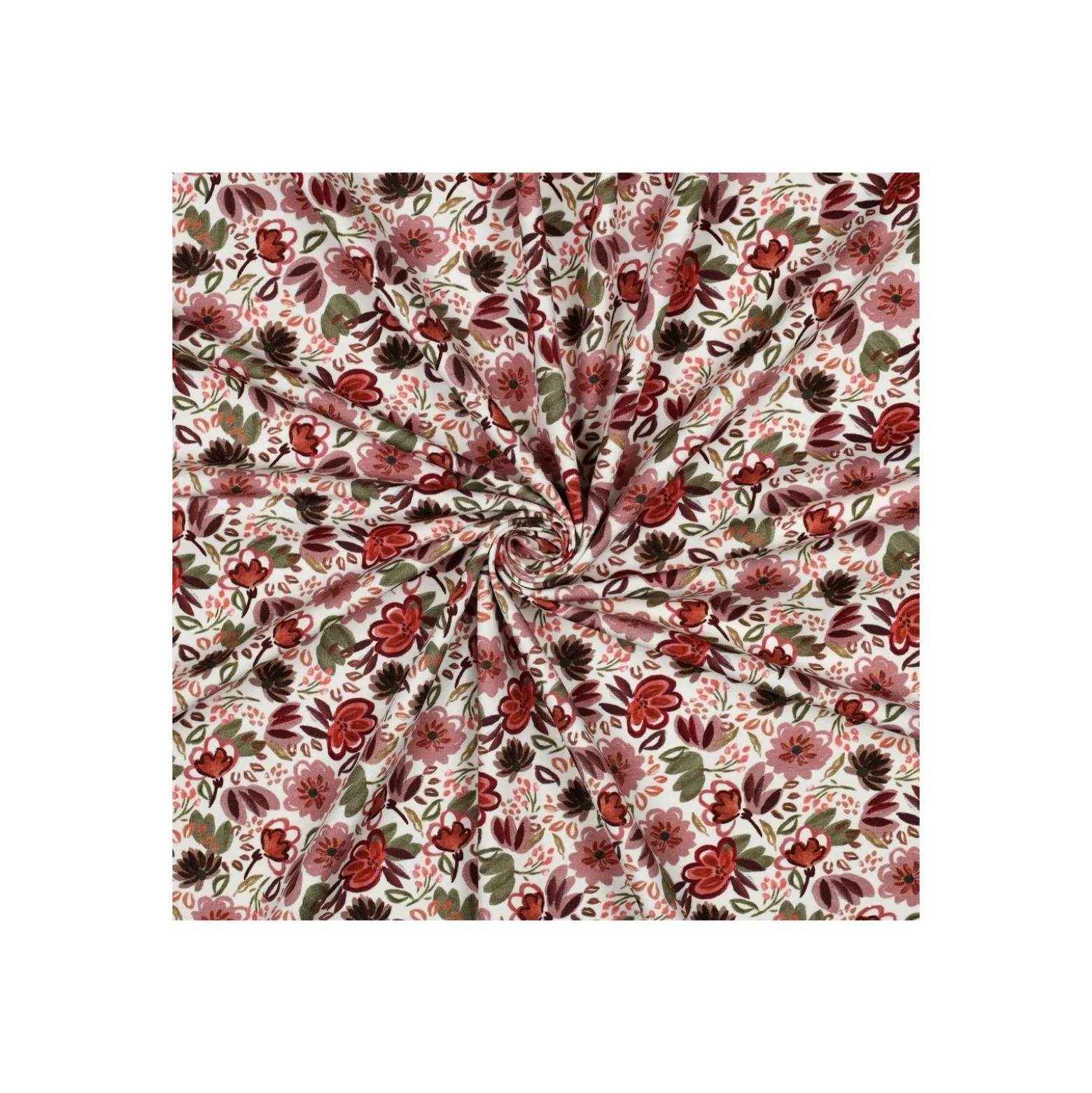 Tissu jersey Poppy Floralyne - écru