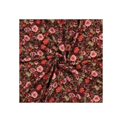 Tissu jersey Poppy Floralyne - bordeaux