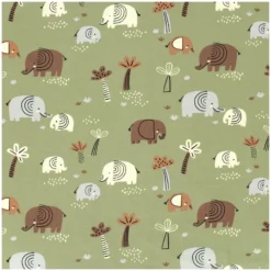 Tissu jersey Safari éléphant