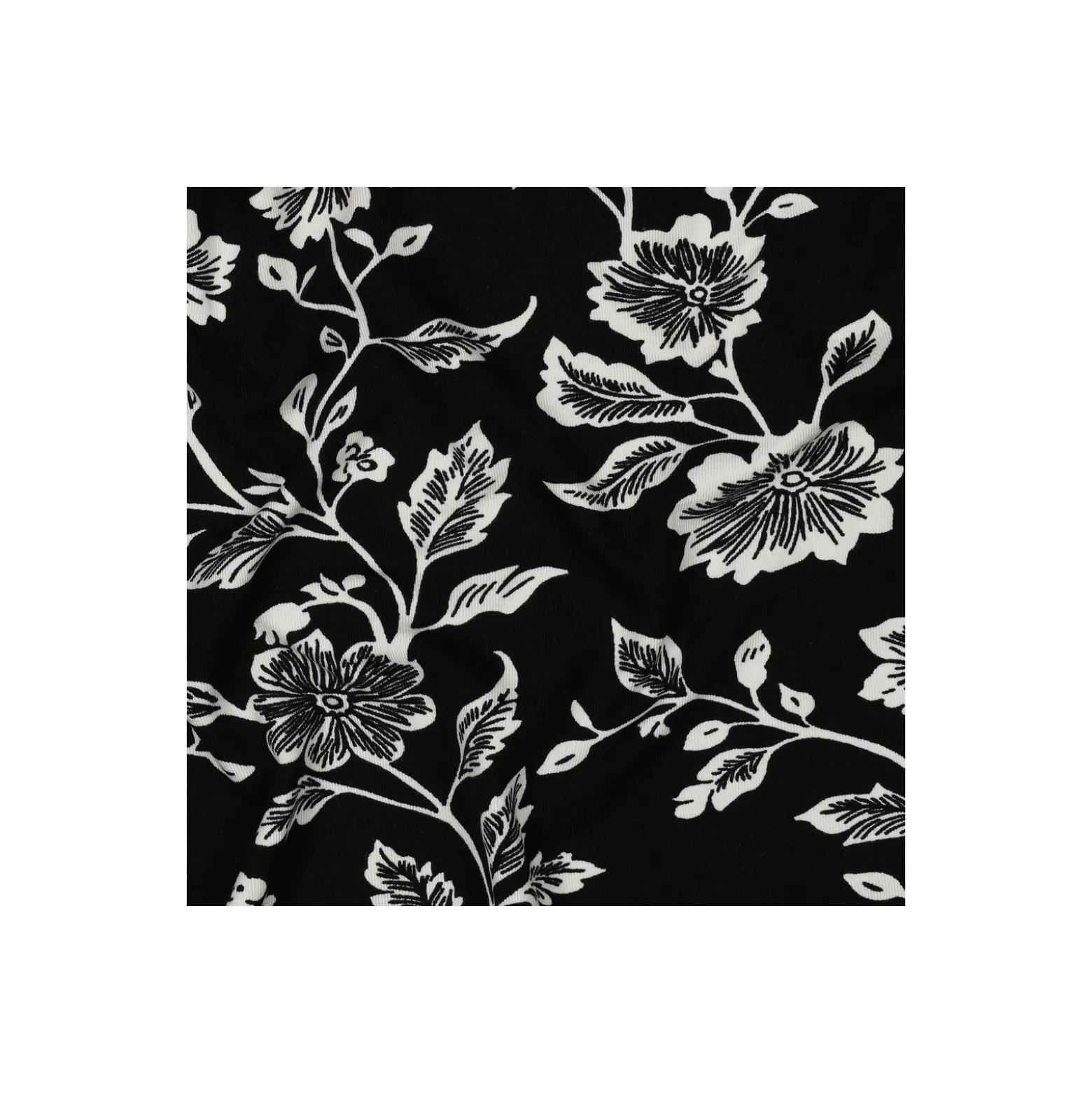 Tissu jersey viscose Pommé fabrics Botanie - noir