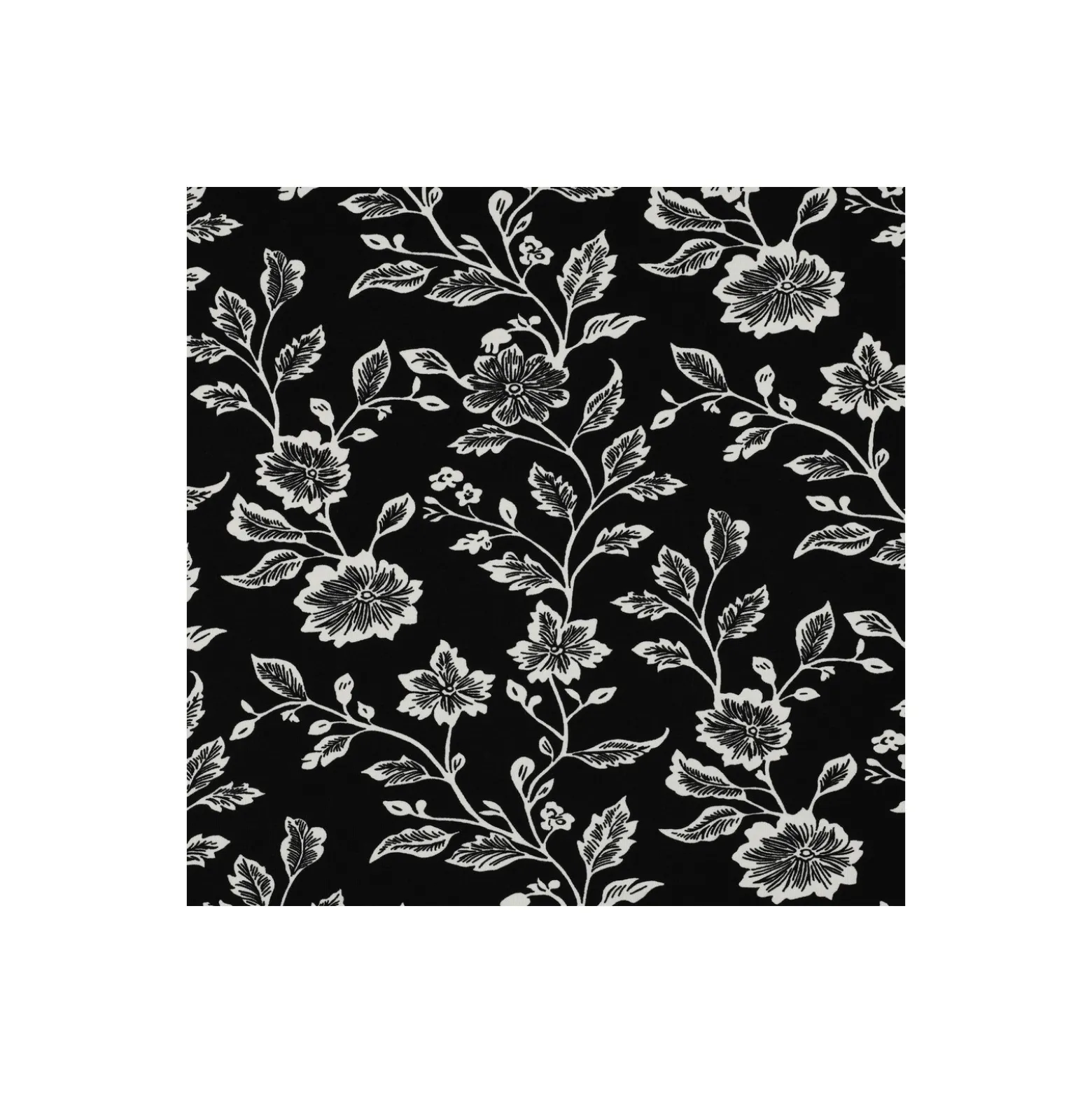 Tissu jersey viscose Pommé fabrics Botanie - noir