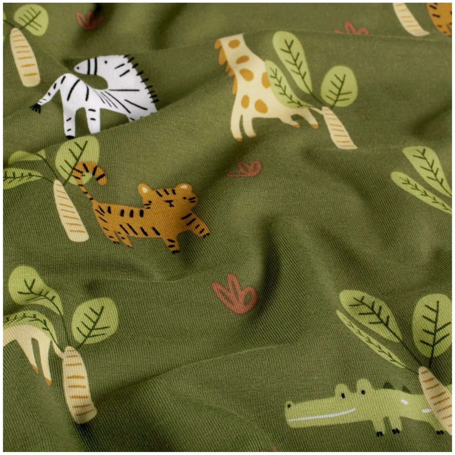 Tissu jersey Wildy - vert kaki
