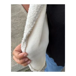 Tissu lainage bouclette envers polaire