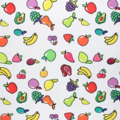 Tissu lycra maillot de bain Fruits - blanc