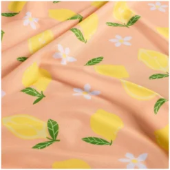 Tissu lycra maillot de bain Lemons - orange clair