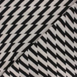 Tissu maille jacquard Sweet home Good vibes - noir