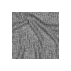 Tissu maille tricot côtelé lurex - gris