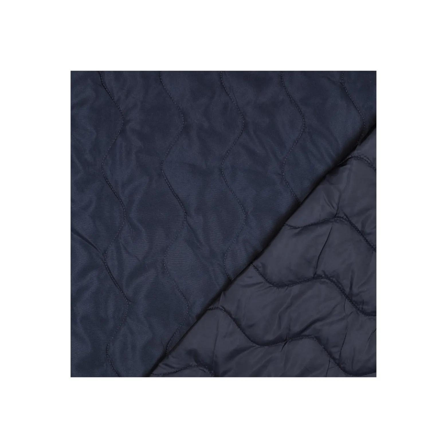 Tissu matelassé doudoune Waves - bleu marine