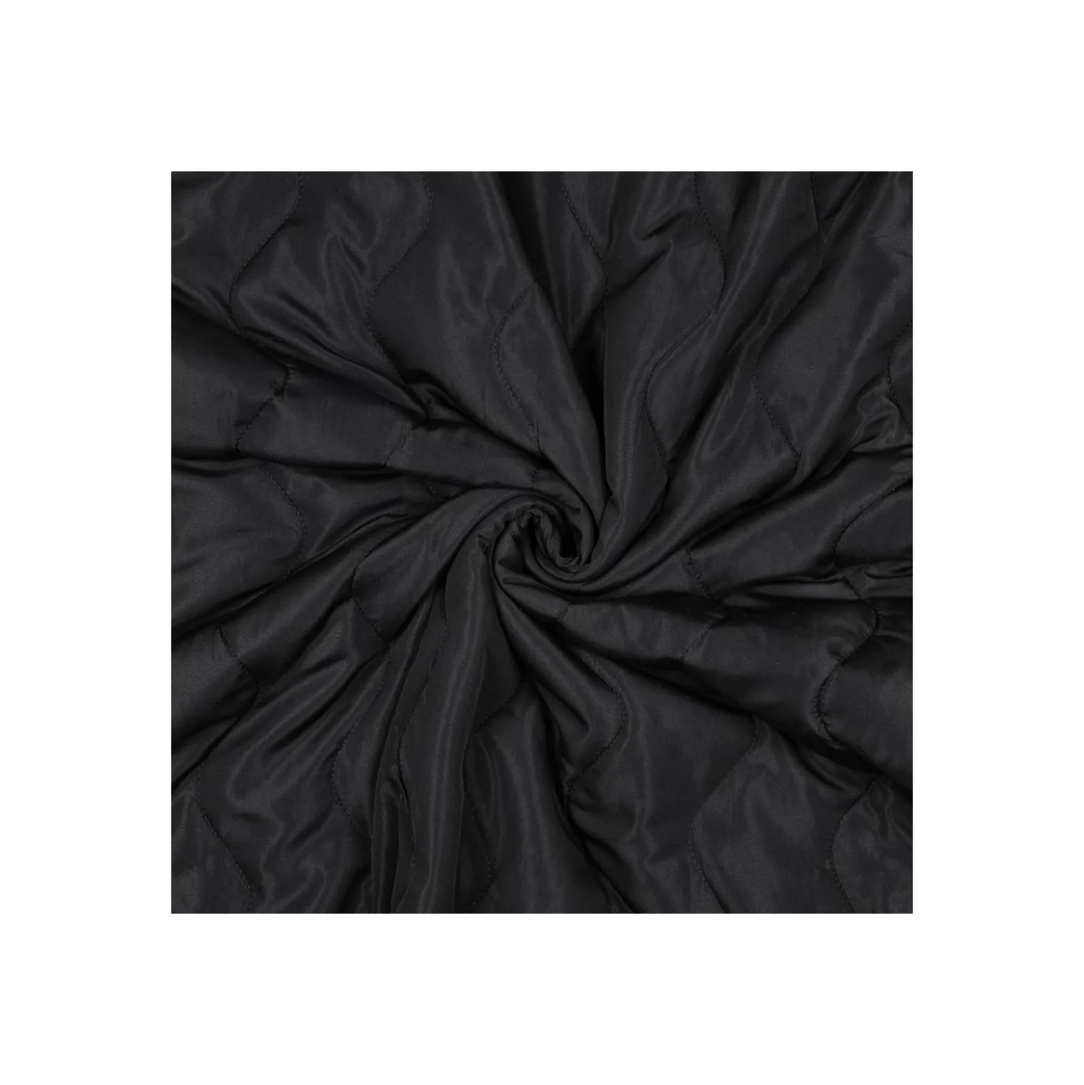 Tissu matelassé doudoune Waves - noir
