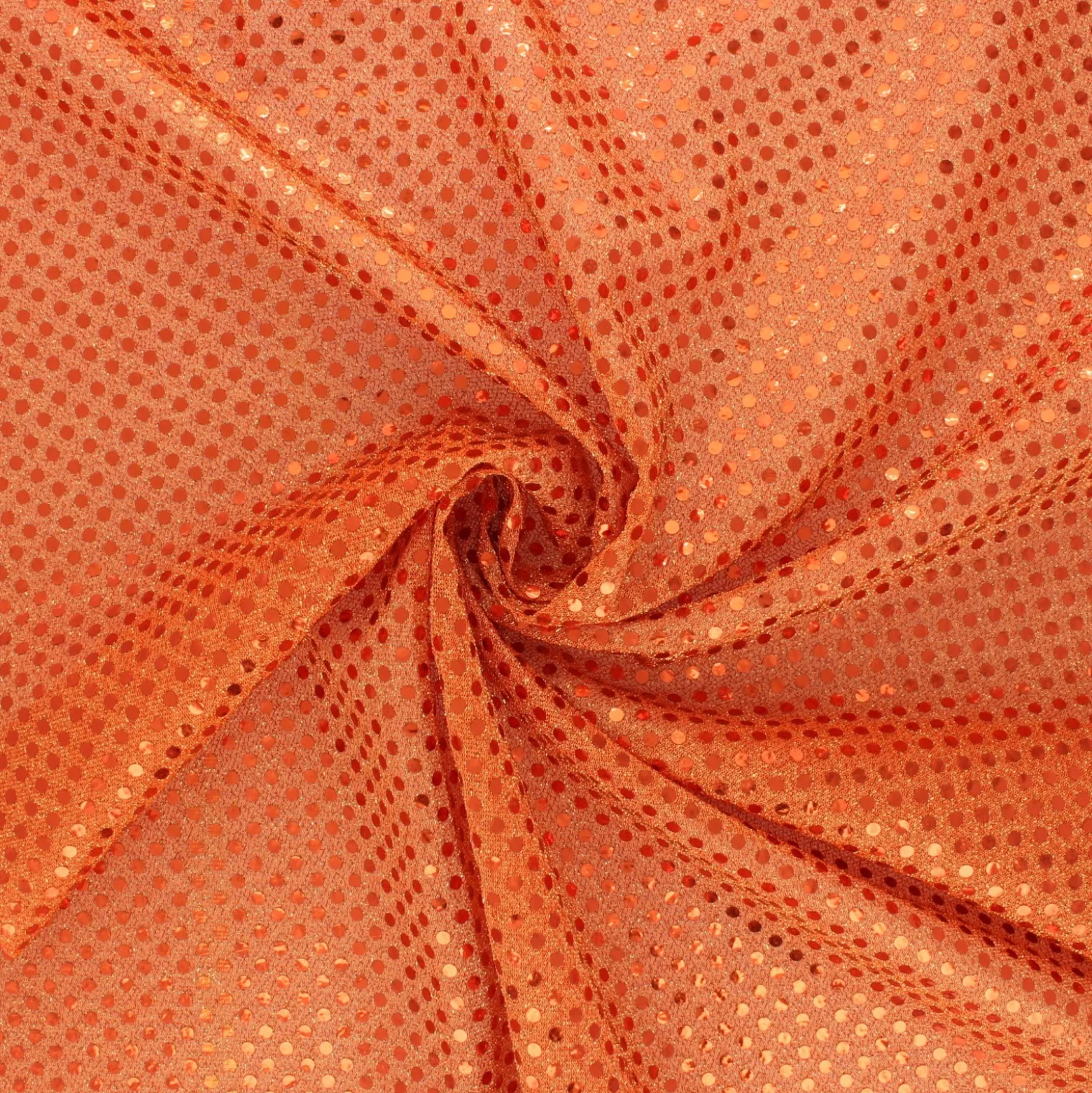 Tissu paillettes Carnaval - orange