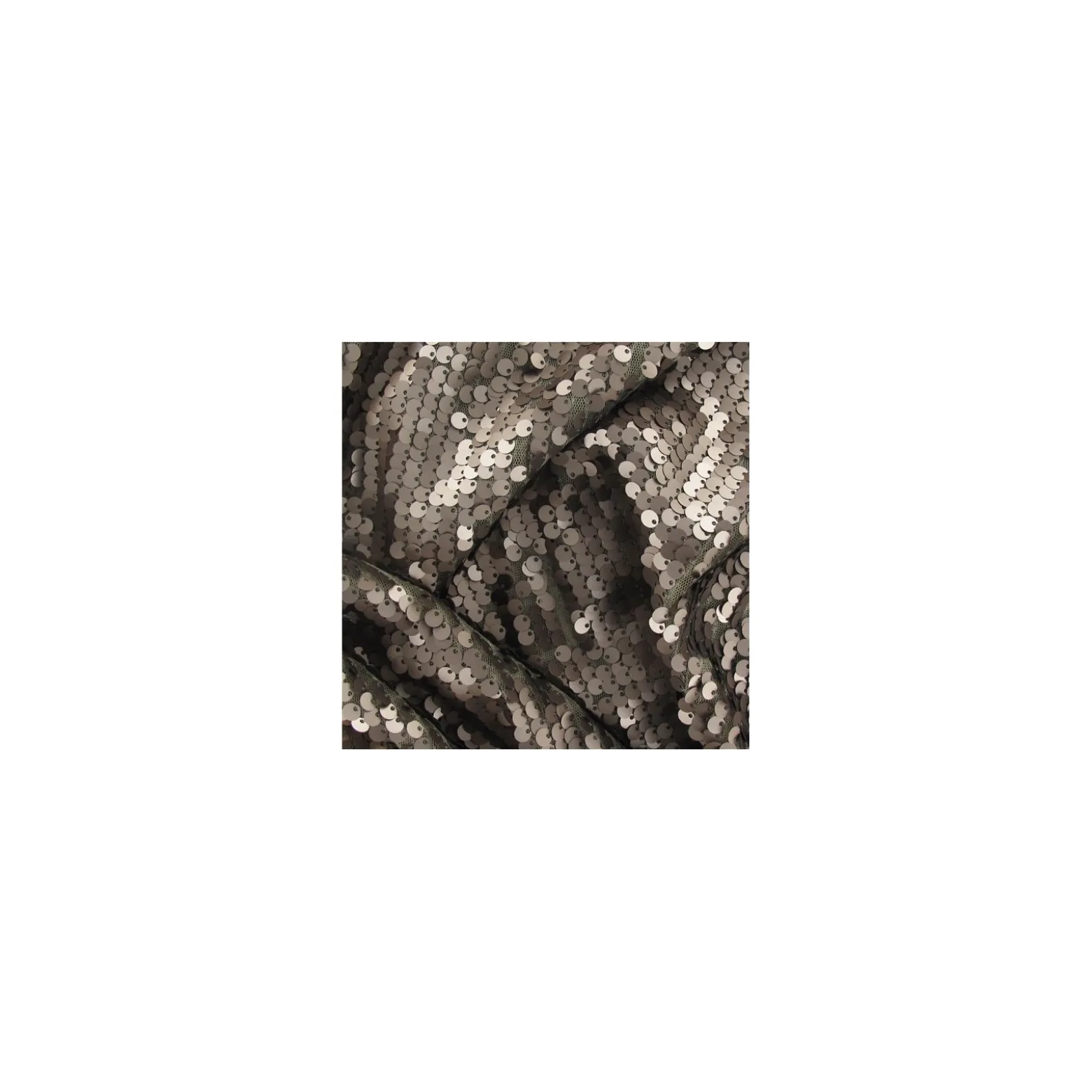 Tissu paillettes sirène mat beige