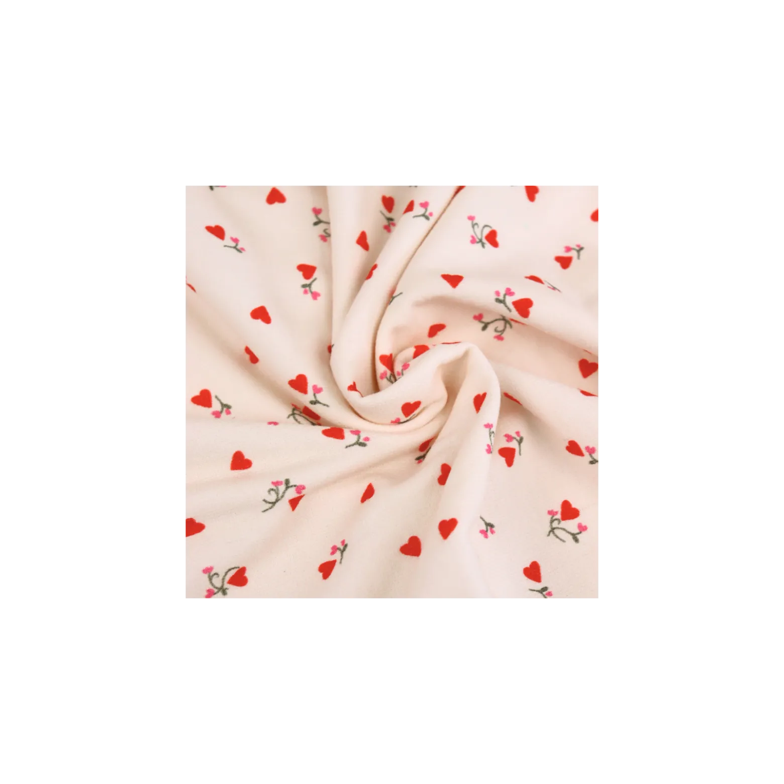 Tissu éponge monoface Ilove - écru