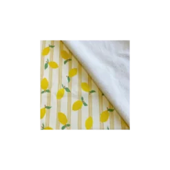 Tissu éponge monoface Lime - écru