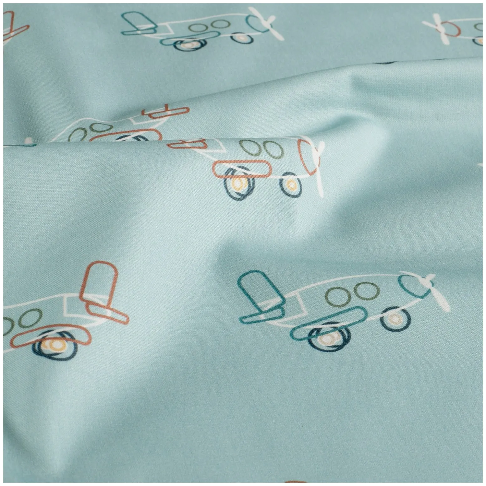 Tissu popeline de coton Aéroly - bleu
