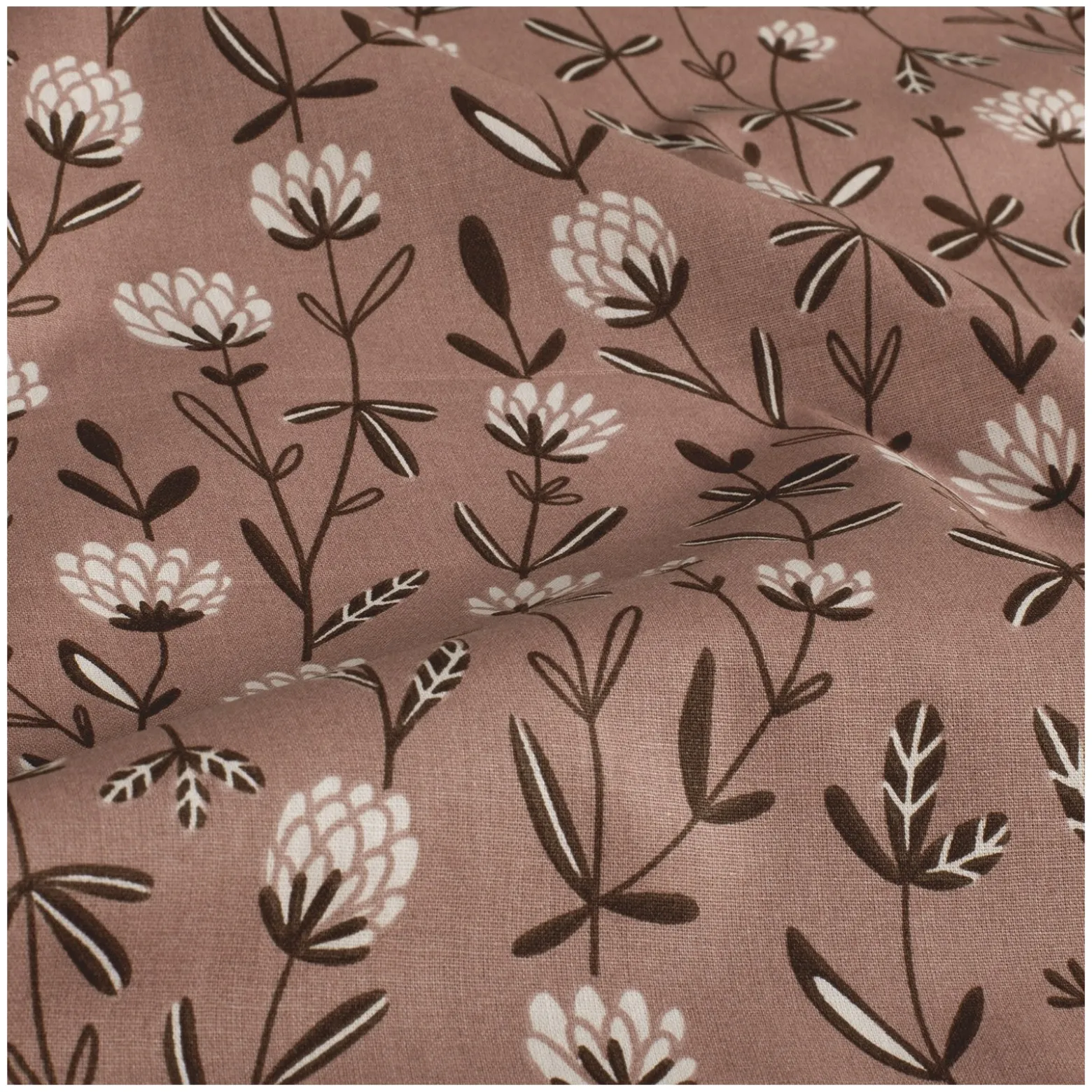 Tissu popeline de coton Boisette - vieux rose