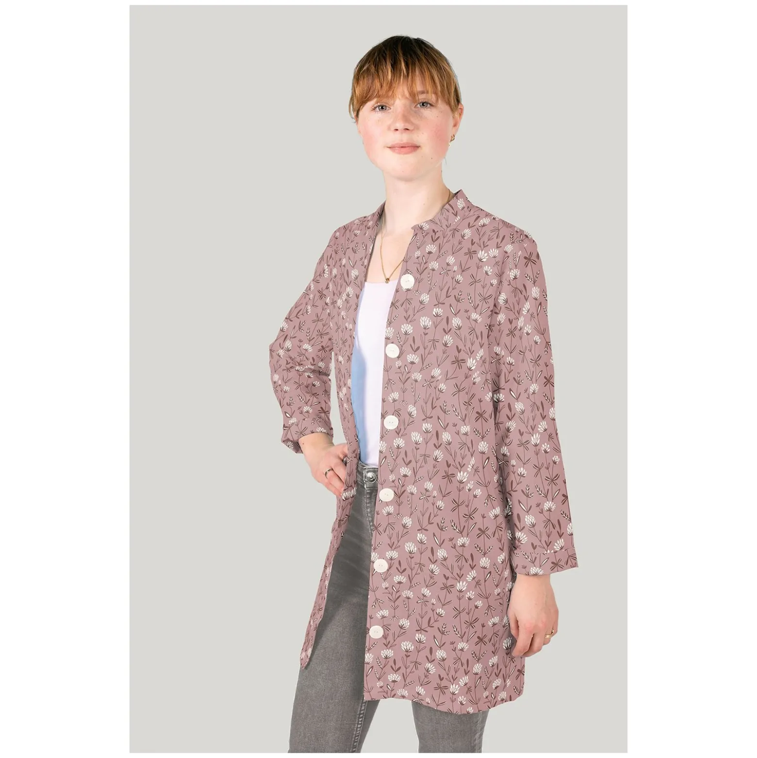 Tissu popeline de coton Boisette - vieux rose