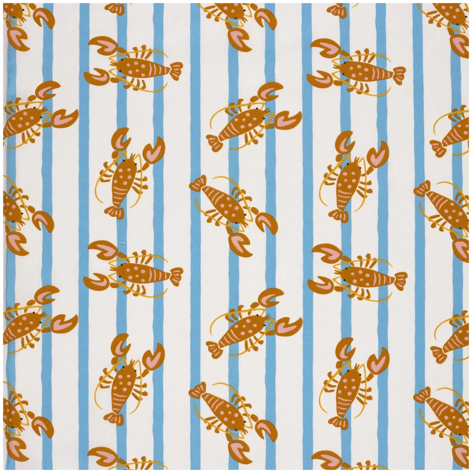Tissu popeline de coton Homard - écru