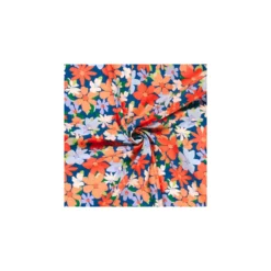 Tissu popeline de coton élasthanne Florazur
