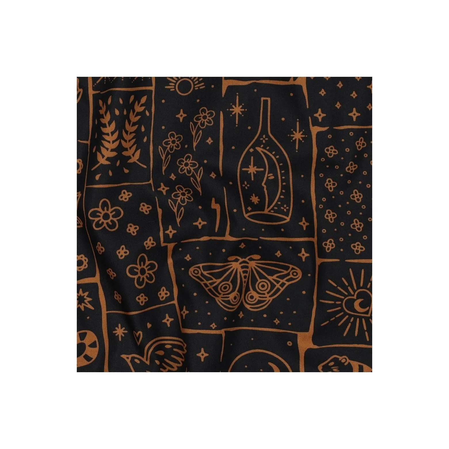 Tissu popeline de coton Mysteria