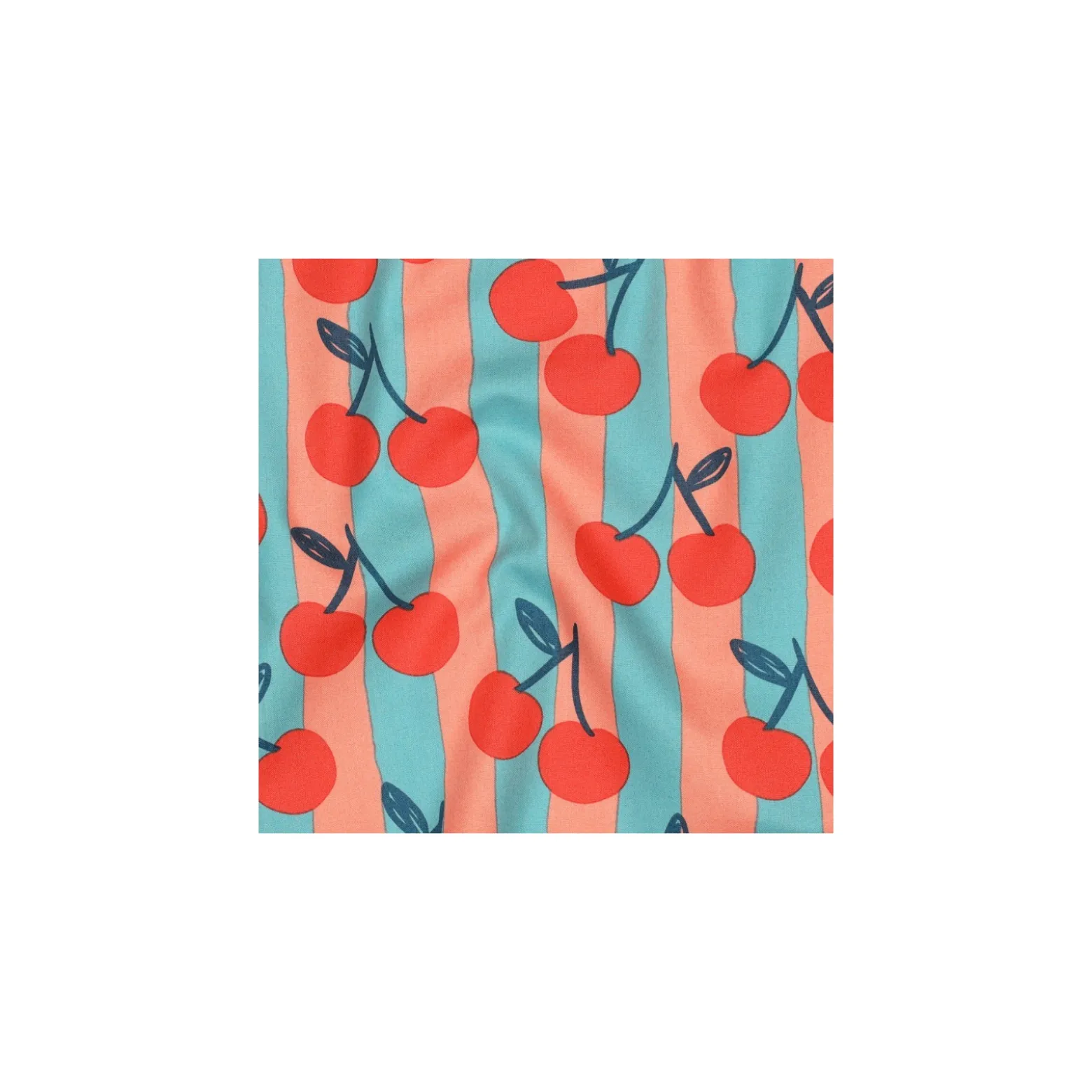 Tissu popeline de coton Poppy Fruit - cerise