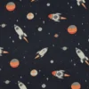 Tissu popeline de coton Space - bleu marine
