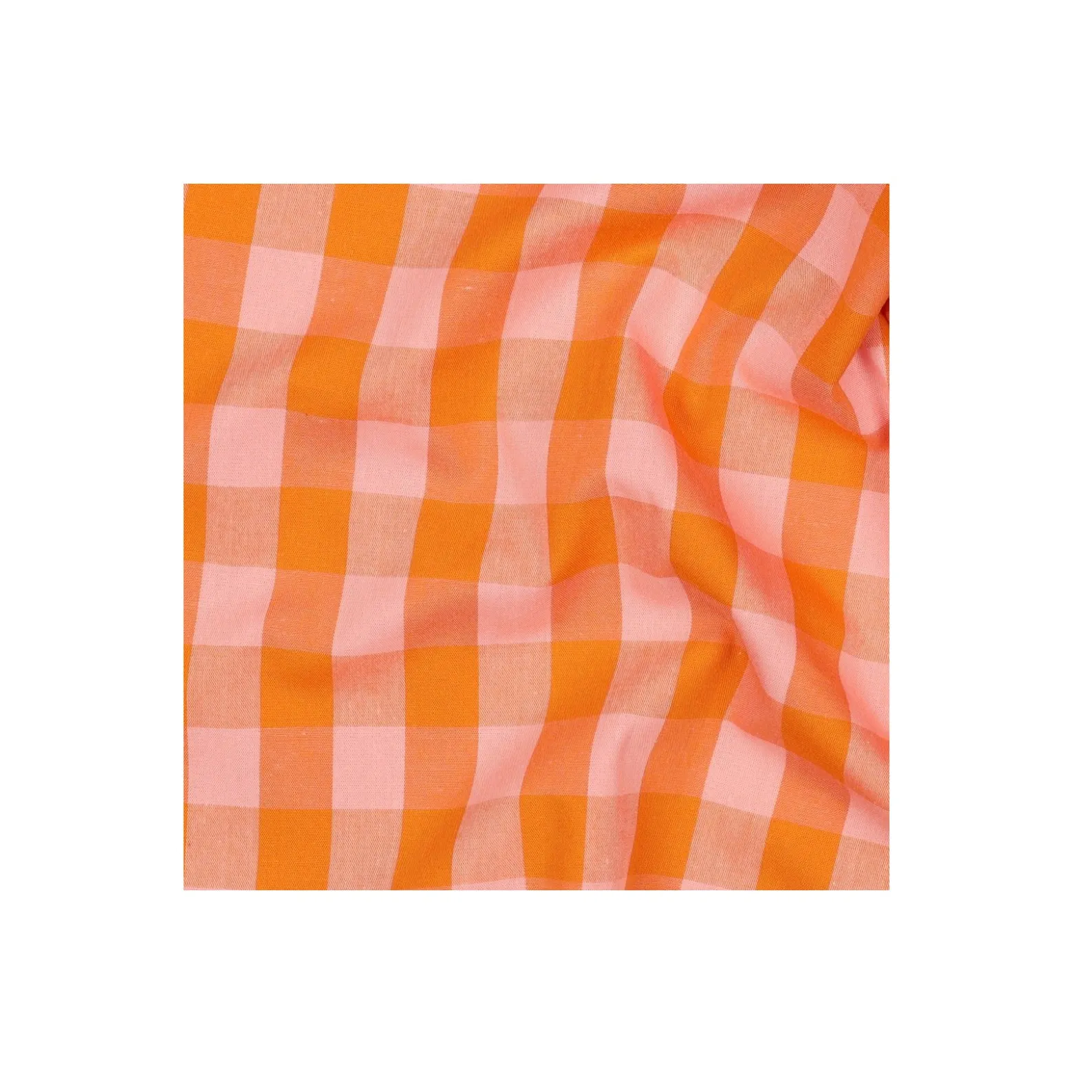 Tissu popeline de coton Vichy pop