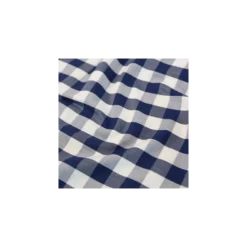 Tissu popeline de coton vichy Any - bleu marine