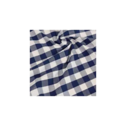 Tissu popeline de coton vichy Any - bleu marine