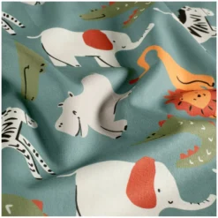 Tissu popeline de coton Zabou - bleu sarcelle