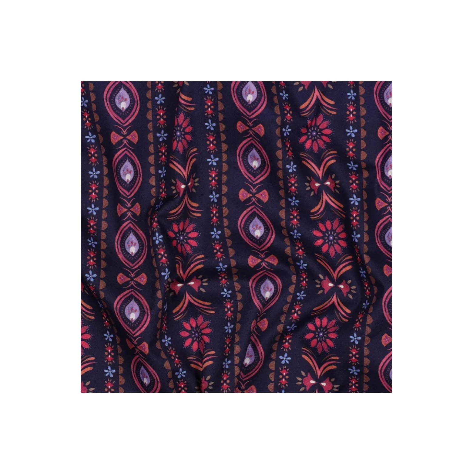 Tissu popeline de coton Zélia - bleu marine