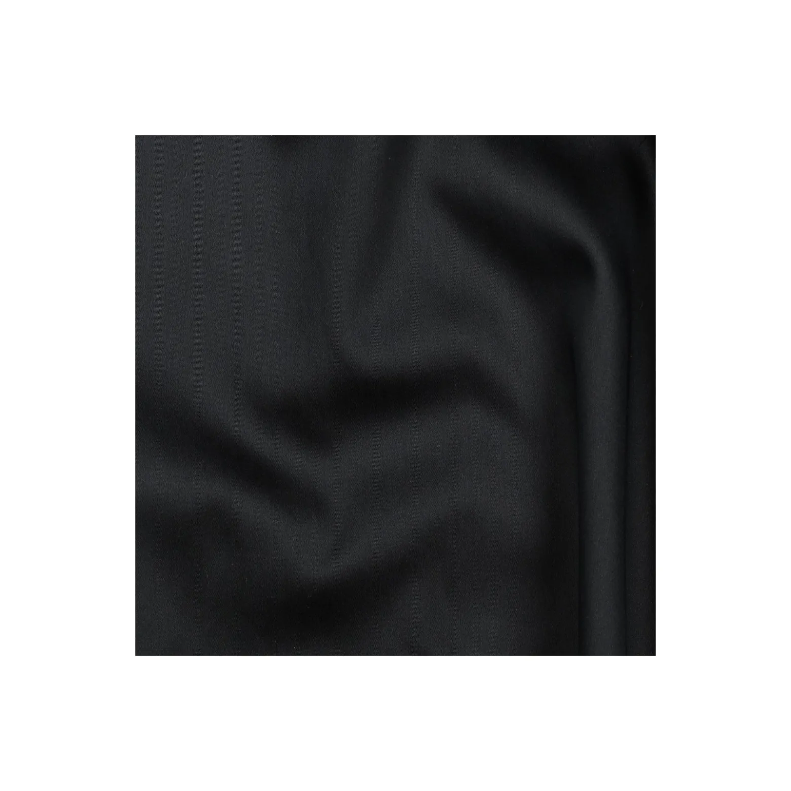 Tissu satin de coton - noir