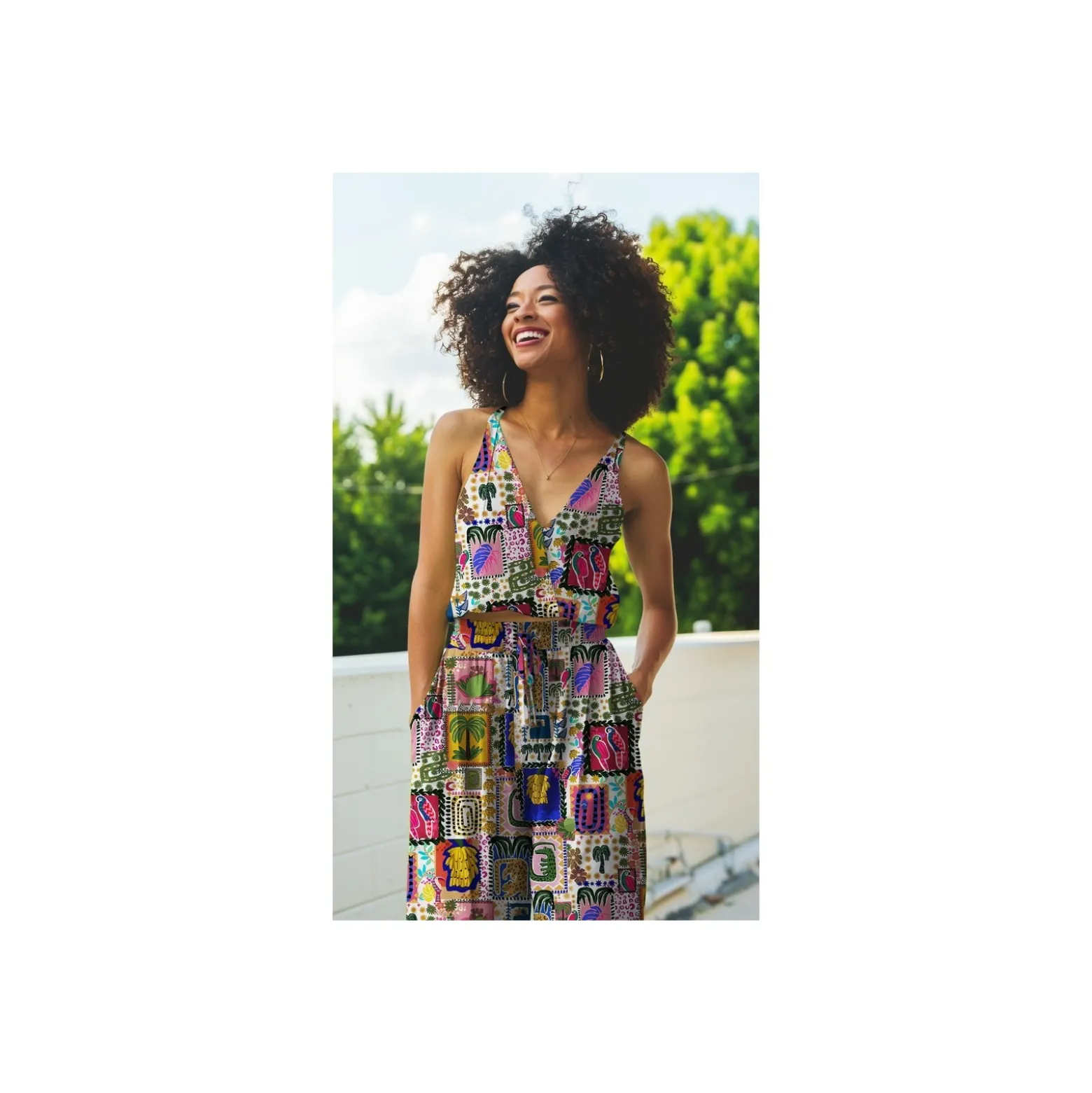 Tissu satin de coton Pommé fabrics Zandalo - blanc