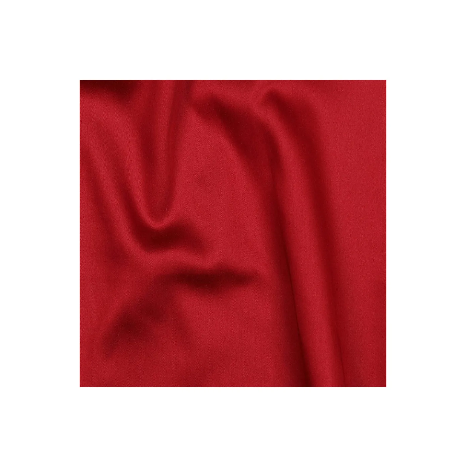 Tissu satin de coton - rouge