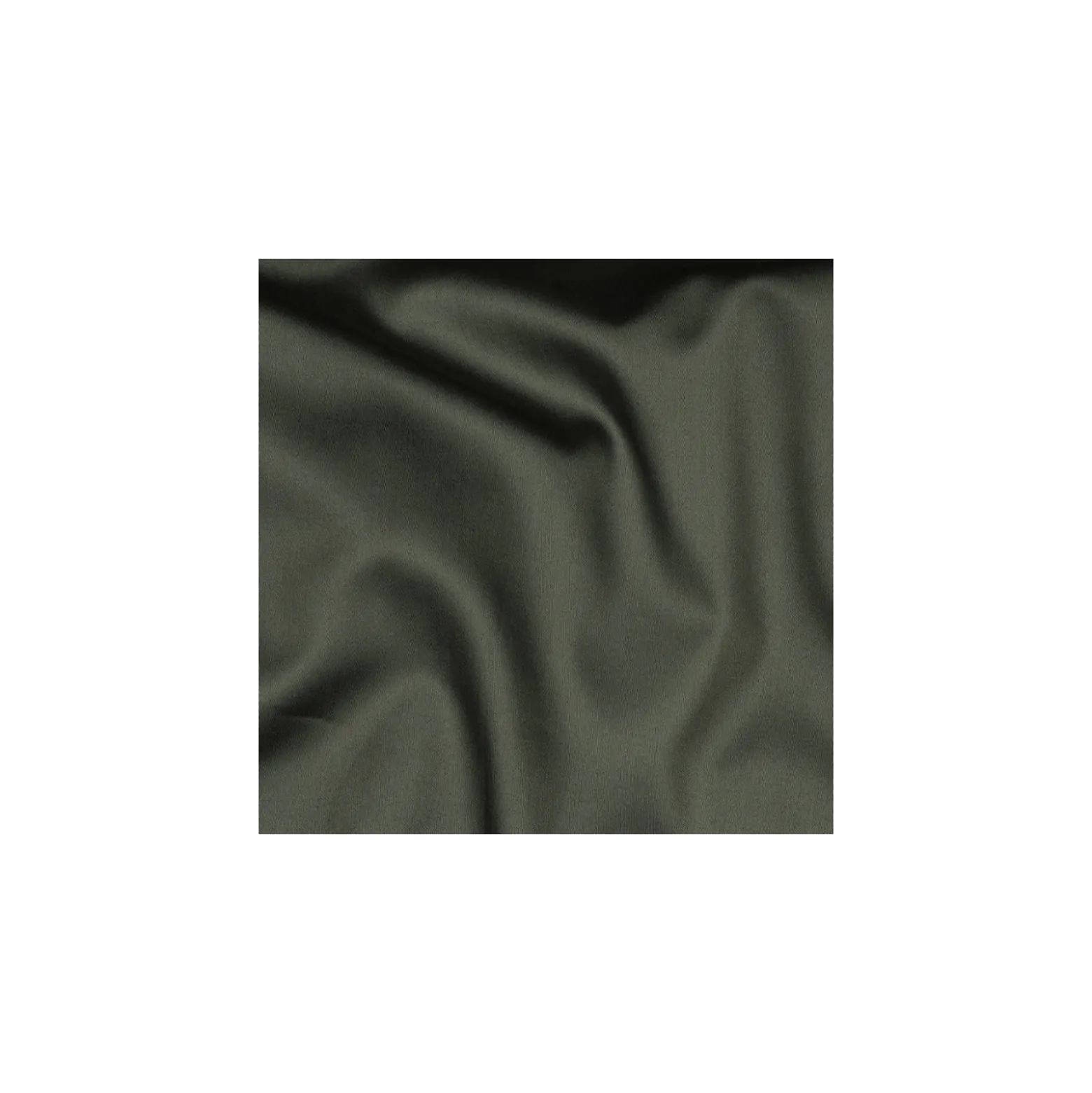 Tissu satin de coton - vert militaire