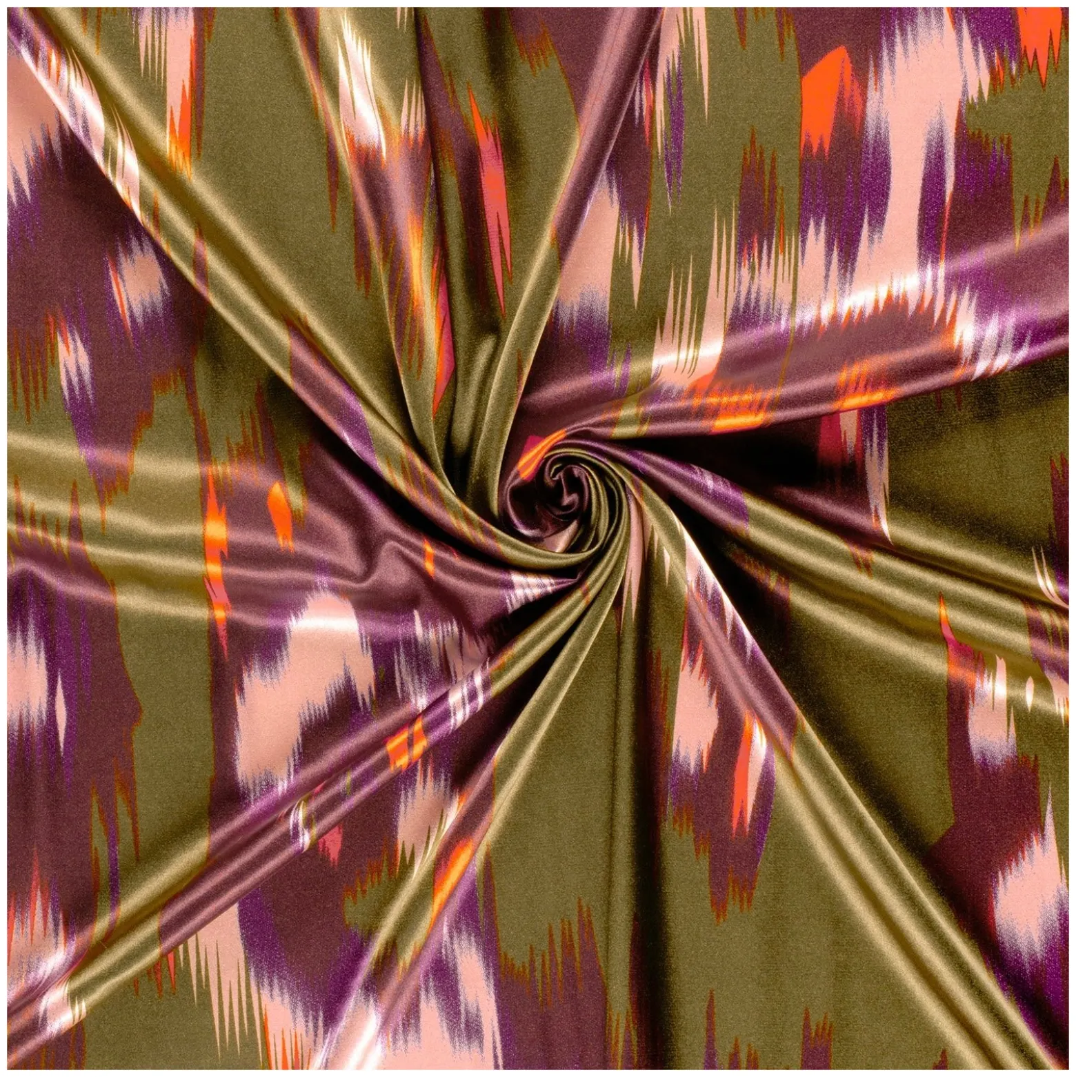 Tissu satin Magma - vert