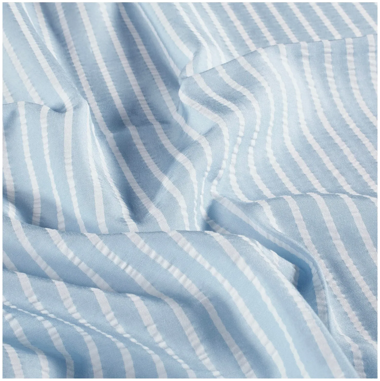 Tissu seersucker polyviscose rayé