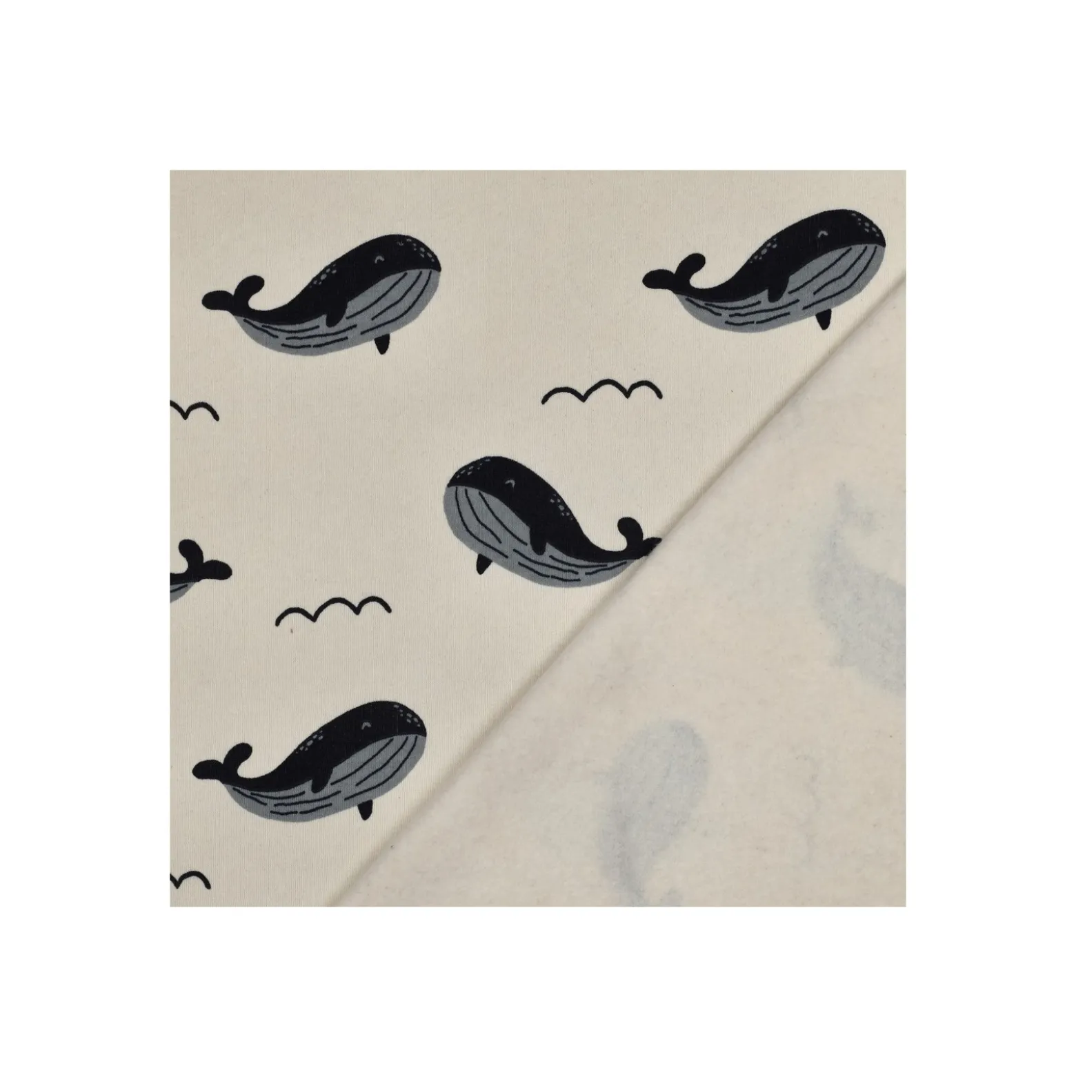 Tissu sweat épais Poppy Baleine - écru