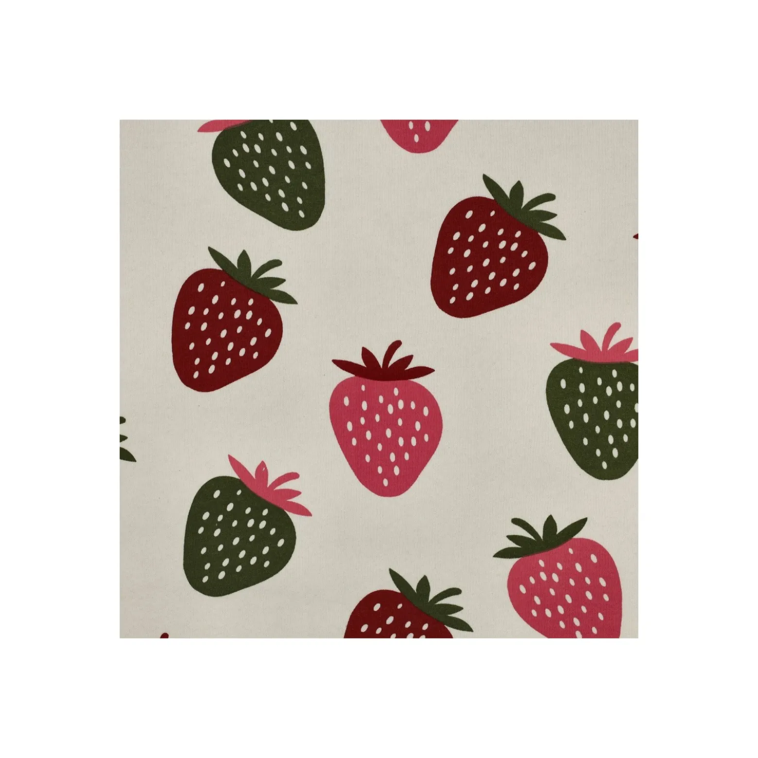 Tissu sweat épais Poppy Fraise - écru