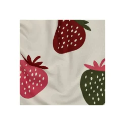Tissu sweat épais Poppy Fraise - écru