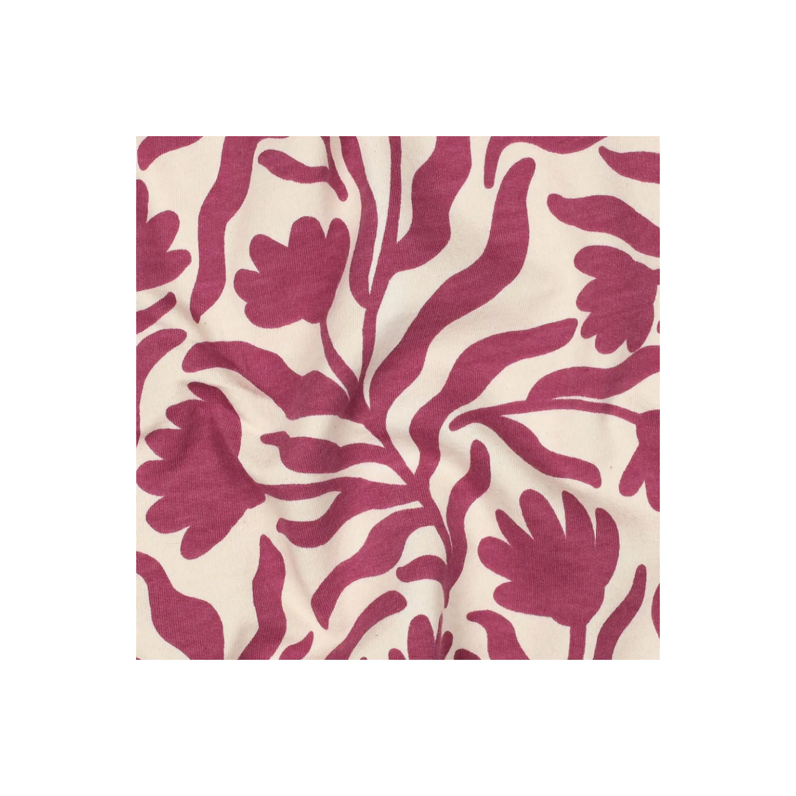 Tissu sweat Pommé Terralys - bordeaux