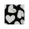 Tissu sweat Poppy Big coeurs - noir