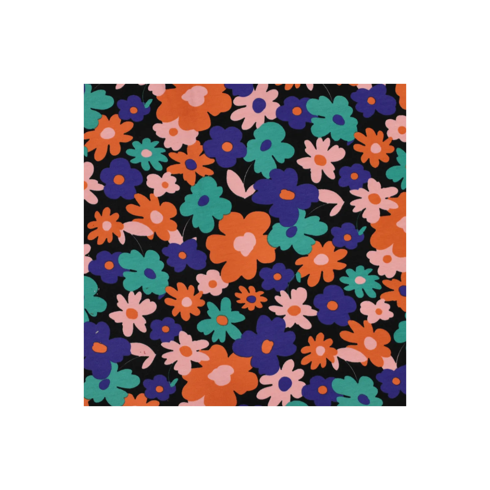 Tissu sweat Poppy Bloomi - noir